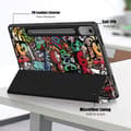 Miniatyrbild 6 av 6: Lenovo Tab P12 Fodral Tri-Fold Läder Graffiti