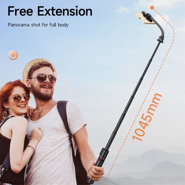 Tripod Selfie Stick MagSafe Aluminium 104 cm Svart