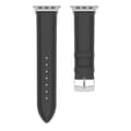 Miniatyrbild 3 av 6: Äkta Läder Armband Apple Watch 41/40/38 mm Svart