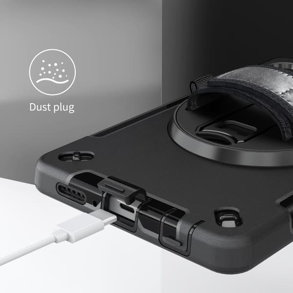 Samsung Galaxy Tab A9 Skal 360 Rotation Shockproof Med Rem