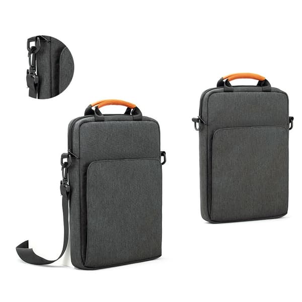 Laptop Axelväska För 13.3" I Vattentätt Nylon Mörk Grå