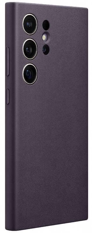 Samsung Galaxy S24 Ultra Skal Vegan Leather Dark Violet