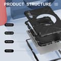 Miniatyrbild 4 av 6: Samsung Galaxy Tab S9 Ultra Skal 360 Rotation Shockproof Med Rem