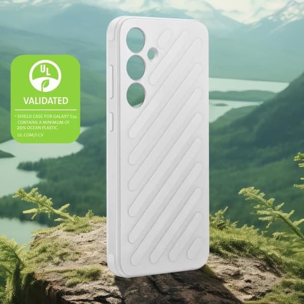 Fodral till Galaxy S24 Stötsäker Modern Design ITFIT Shield Samsung Ljusgrå