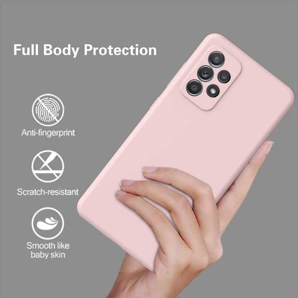 Samsung A32 4G Gummieret mat Pink Shell Liquid - Pink