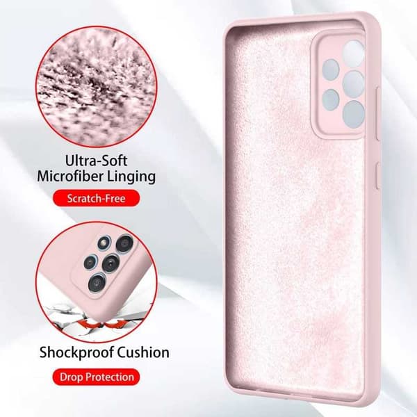 Samsung A32 4G Gummieret mat Pink Shell Liquid - Pink