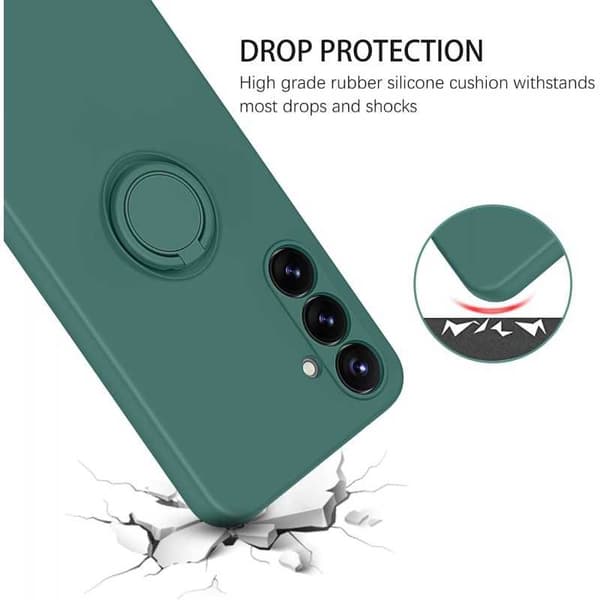 Samsung A25 5G stødsikkert cover med ringholder CamShield - Grøn