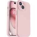 Miniatyrbild 1 av 5: iPhone 14 Plus Gummibelagt Skal med Kameraskydd Liquid V2 - Rosa
