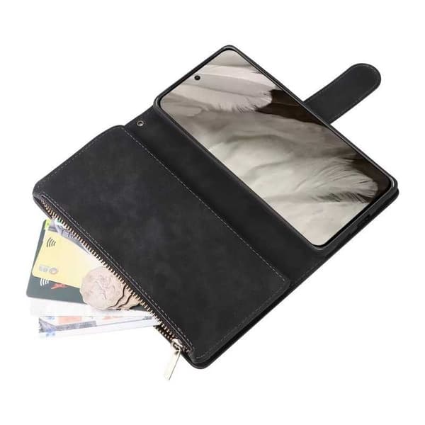 Google Pixel 8a multifunktionelt pung etui Lynlås 8-lomme