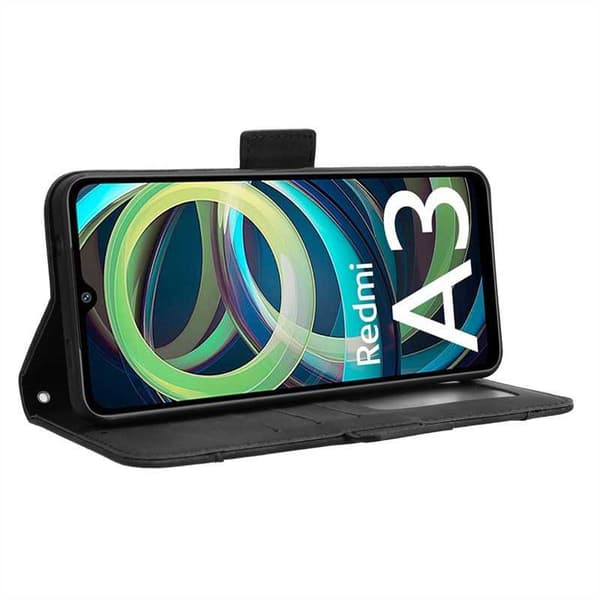 Redmi A3 pung etui PU læder 6-LOMMES Winston V3