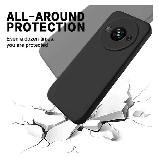 Redmi A3 gummibelagt mat sort silikonecover
