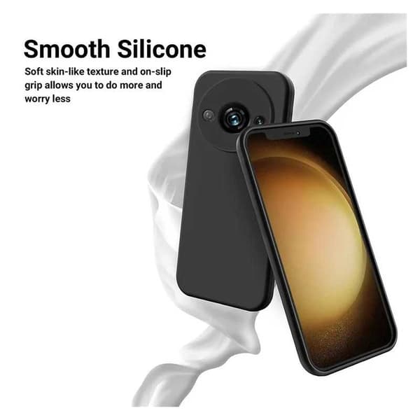 Redmi A3 gummibelagt mat sort silikonecover