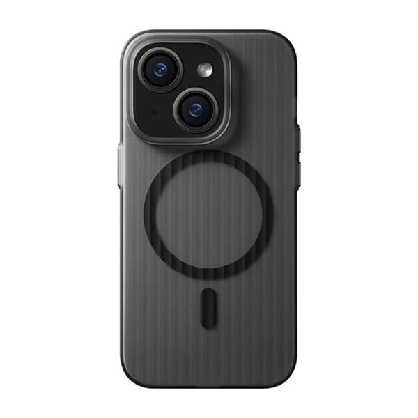 iPhone 15 Mobilskal Korrugerad Anti-Halk - Svart