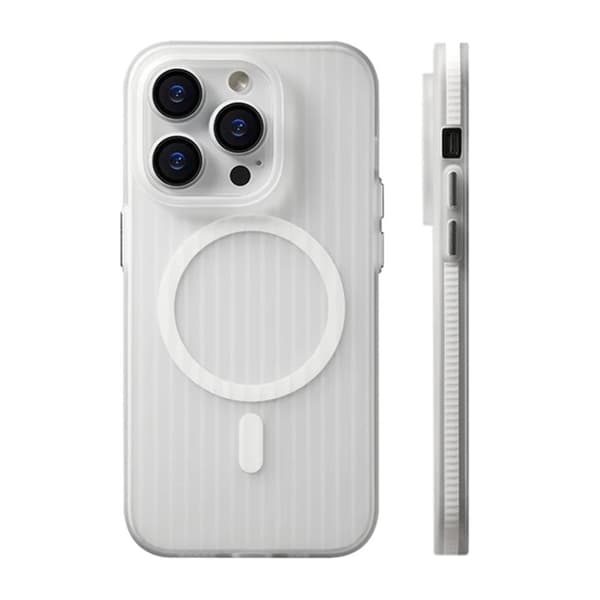 iPhone 15 Pro Max Mobilskal Korrugerad Anti-Halk - Transparent