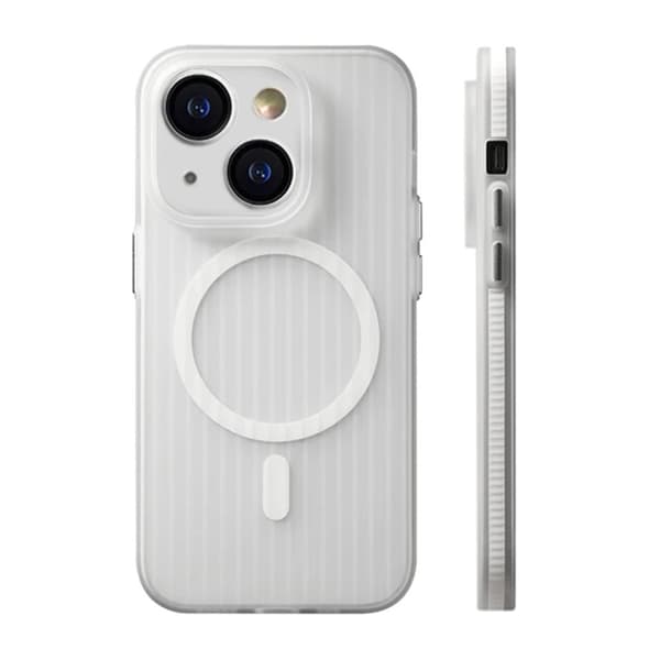 iPhone 14/13 Mobilskal Korrugerad Anti-Halk - Transparent