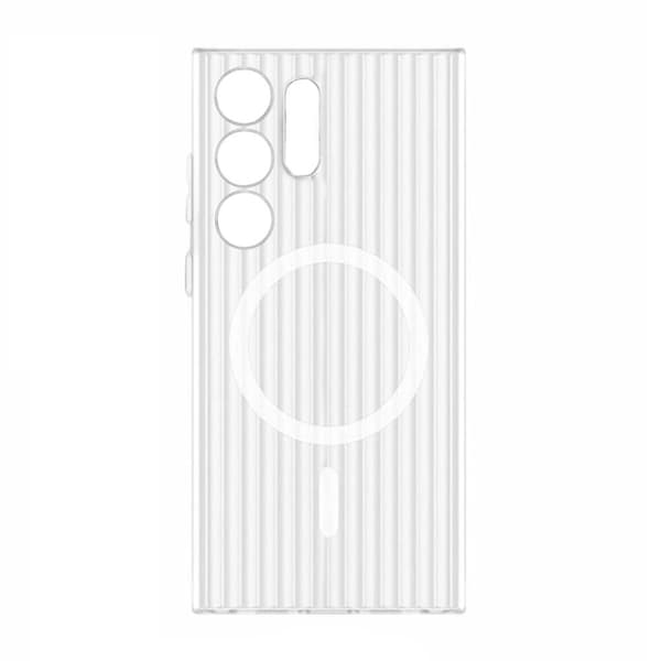 Samsung S24 Ultra Mobilskal Korrugerad Anti-Halk - Transparent