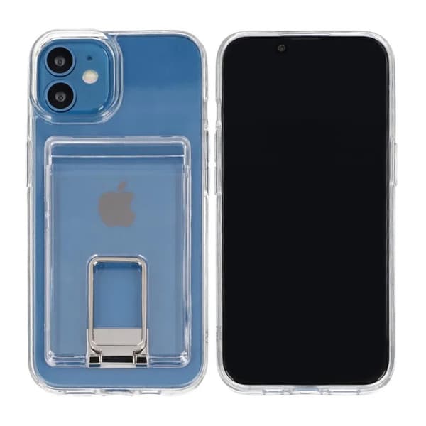 iPhone 11 Mobilskal med Korthållare och Stativ - Transparent
