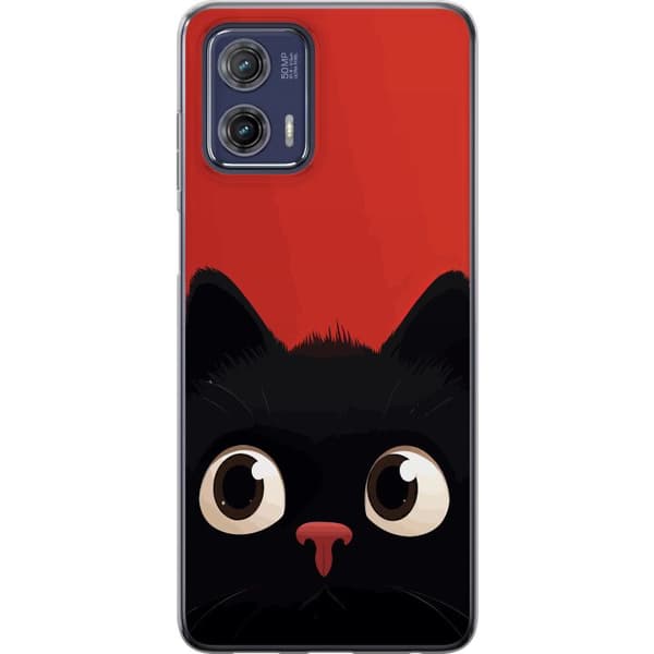 Motorola Moto G73 Gennemsigtig cover Livlig Kat