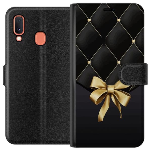 Samsung Galaxy A20e Plånboksfodral Stilfull Rosett
