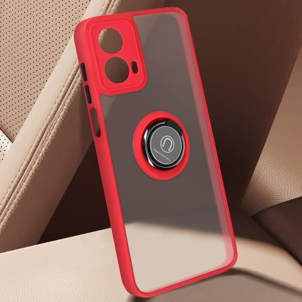 Fodral för Motorola Moto G34 Ring Video Support Röd