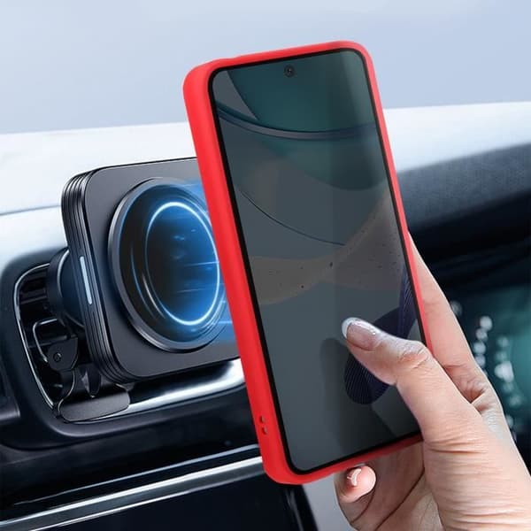 Fodral för Motorola Moto G34 Ring Video Support Röd