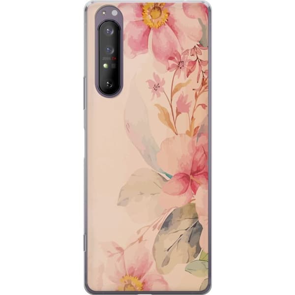 Sony Xperia 1 II Läpinäkyvä kuori Värikkäät Kukat