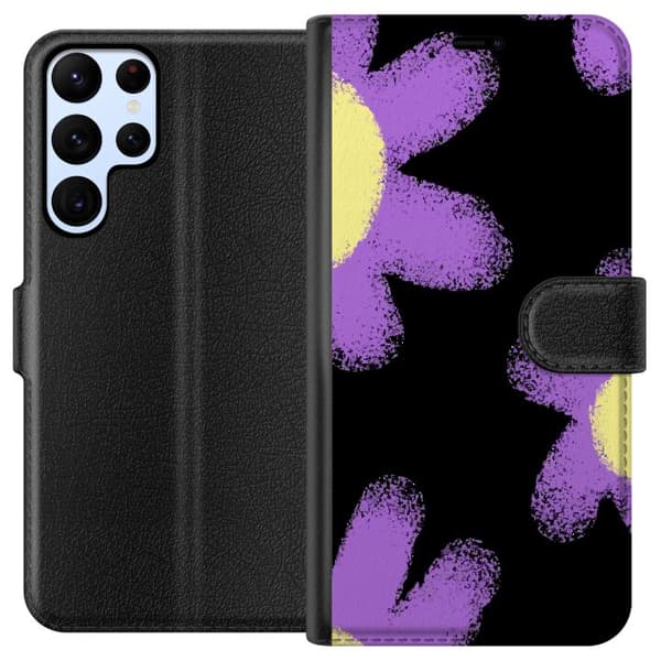 Samsung Galaxy S24 Ultra Lommeboketui Blomsterdrakt