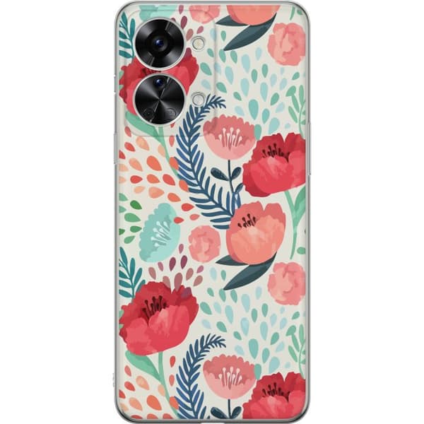 OnePlus Nord 2T Läpinäkyvä kuori Kasvisto