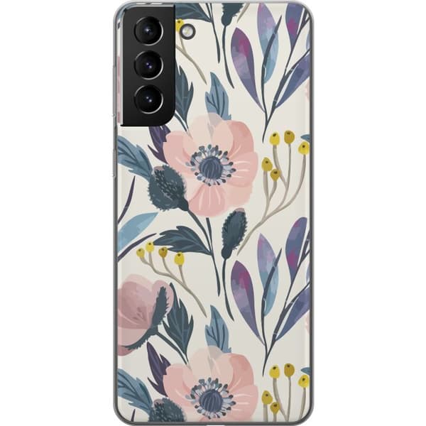 Samsung Galaxy S21+ 5G Genomskinligt Skal Blomsterlycka