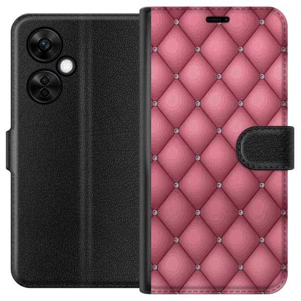OnePlus Nord CE 3 Lite Lompakkokotelo Uniikki Vaaleanpunainen Kuosi