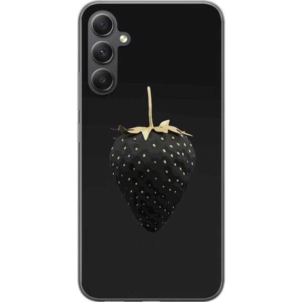 Samsung Galaxy A15 5G Genomskinligt Skal Lyxig Jordgubbe