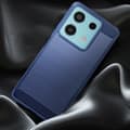 Miniatyrbild 3 av 4: Fodral till Xiaomi Redmi Note 13 5G Flexible Carbon och Brushed Effect Blue