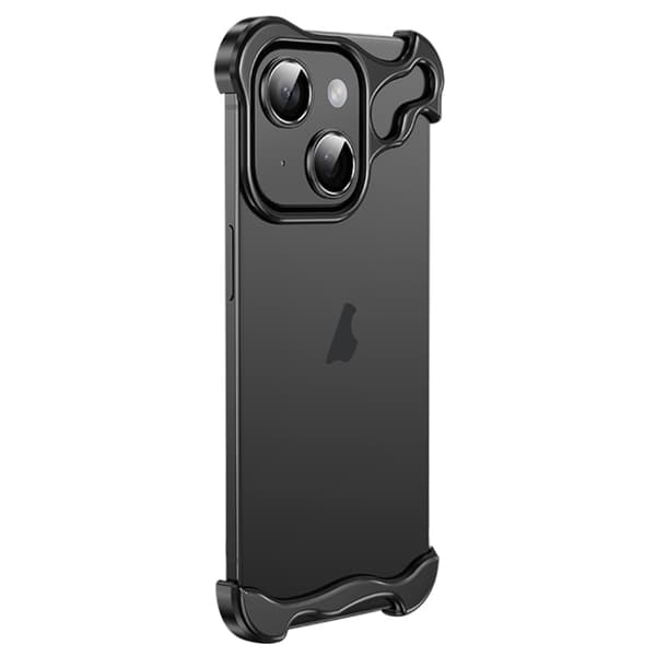 Hörnskydd i metall till iPhone 14 - Svart