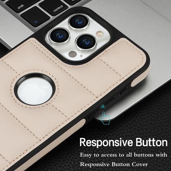 Bagcover til iPhone 13 Pro - Sort/Aprikos