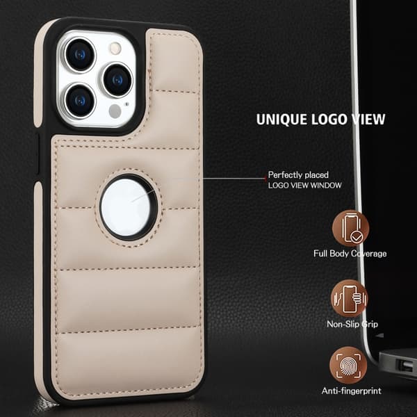 Bagcover til iPhone 13 Pro - Sort/Aprikos
