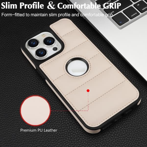 Bagcover til iPhone 13 Pro - Sort/Aprikos