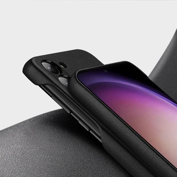 Dux Ducis Grit Läder Skal Samsung Galaxy S23 - Svart