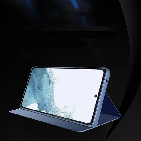 Clear View Case Skal med Ställ Samsung Galaxy A54 - Blå