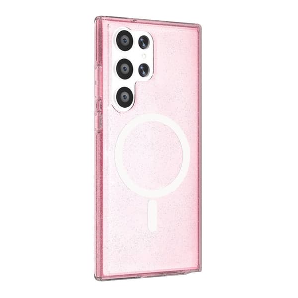 Samsung Galaxy S23 Ultra Mobilskal Glitter Magsafe - Rosa