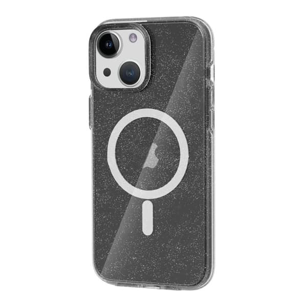 iPhone 13/14 Mobilskal Glitter Magsafe - Svart