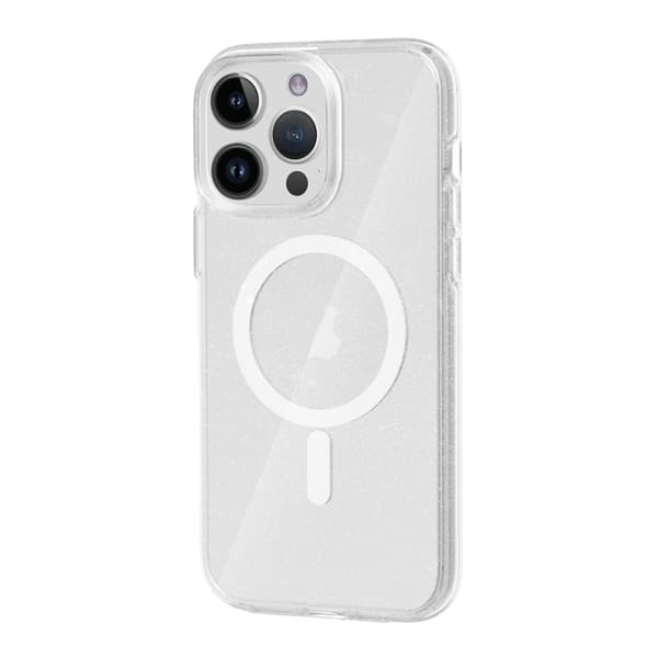 iPhone 13 Pro Max Mobilskal Stöttåligt med Glitter - Transparent