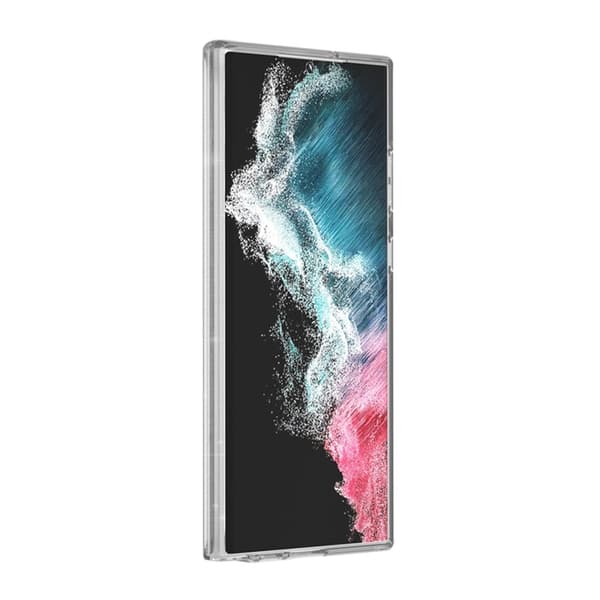 Samsung Galaxy S22 Ultra Mobilskal Stöttåligt med Glitter - Transparent