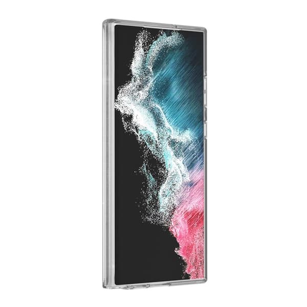 Samsung Galaxy S23 Ultra Mobilskal Stöttåligt med Glitter - Transparent