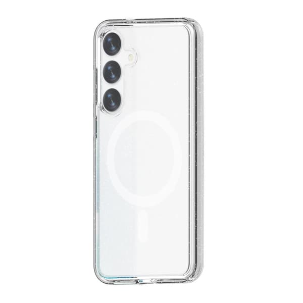 Samsung Galaxy S24 Plus Mobilskal Stöttåligt med Glitter - Transparent
