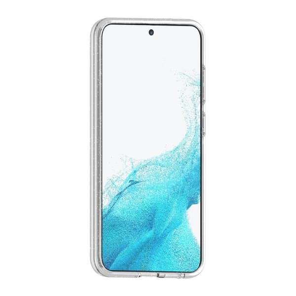Samsung Galaxy S24 Plus Mobilskal Stöttåligt med Glitter - Transparent