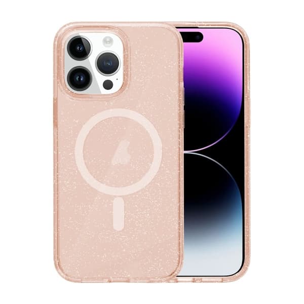 iPhone 15 Pro Mobilskal Glitter Magsafe - Guld