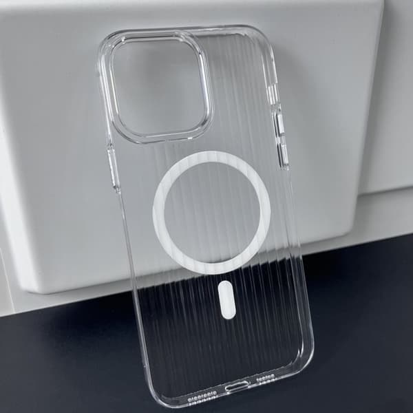 iPhone 12 Pro Max Mobilskal Korrugerad - Transparent