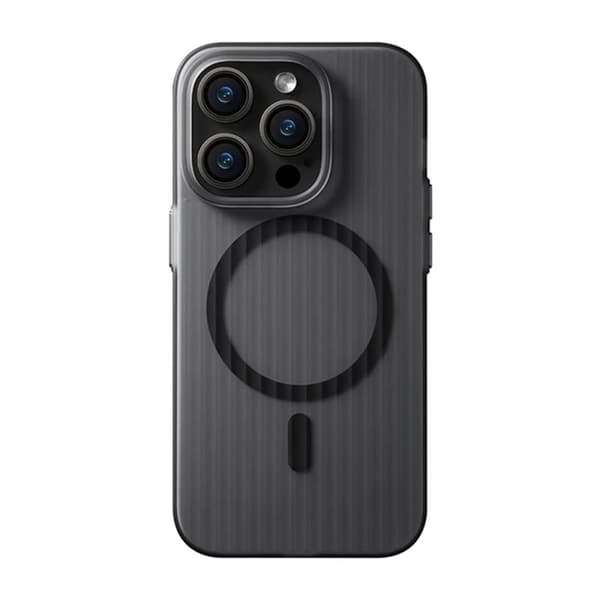iPhone 15 Pro Mobilskal Korrugerad Anti-Halk - Svart