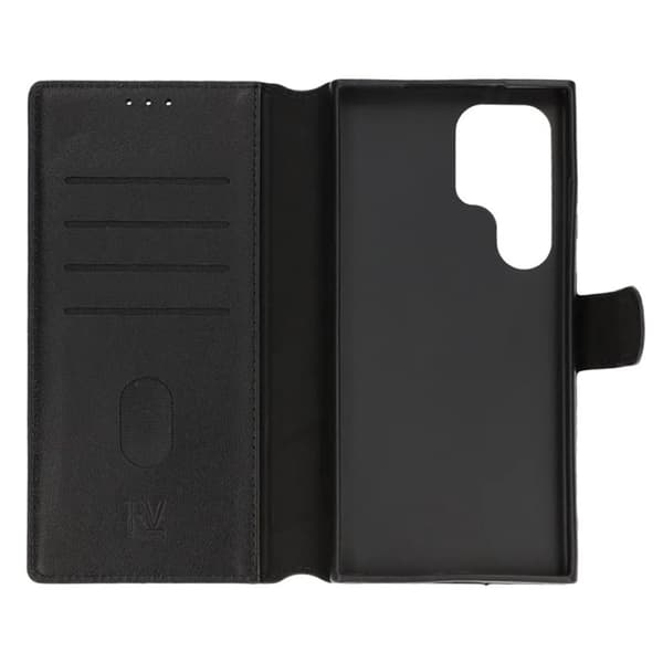 Samsung Galaxy S24 Ultra Plånboksfodral Läder Rvelon - Svart