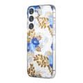 Miniatyrbild 2 av 3: Samsung Galaxy S24 Plus Mobilskal Magnet - Blommor Blå/Guld